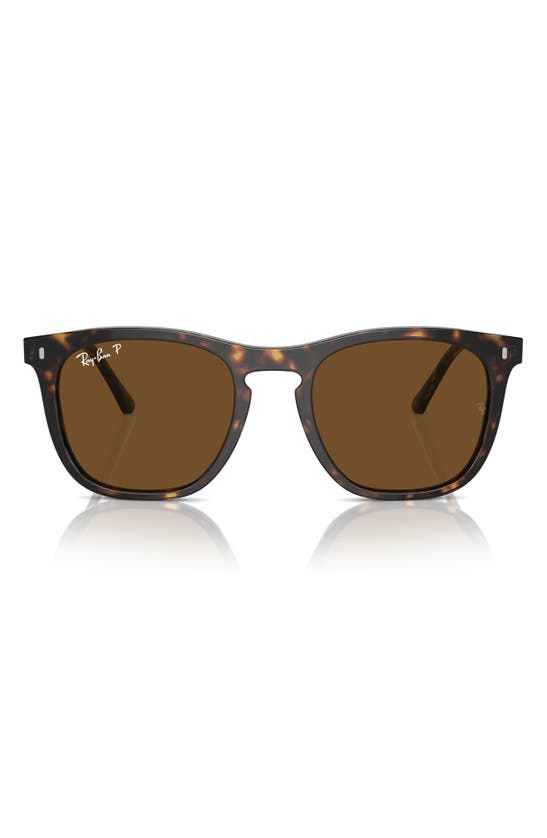 Shop Ray Ban Ray-ban 53mm Polarized Square Sunglasses In Havana