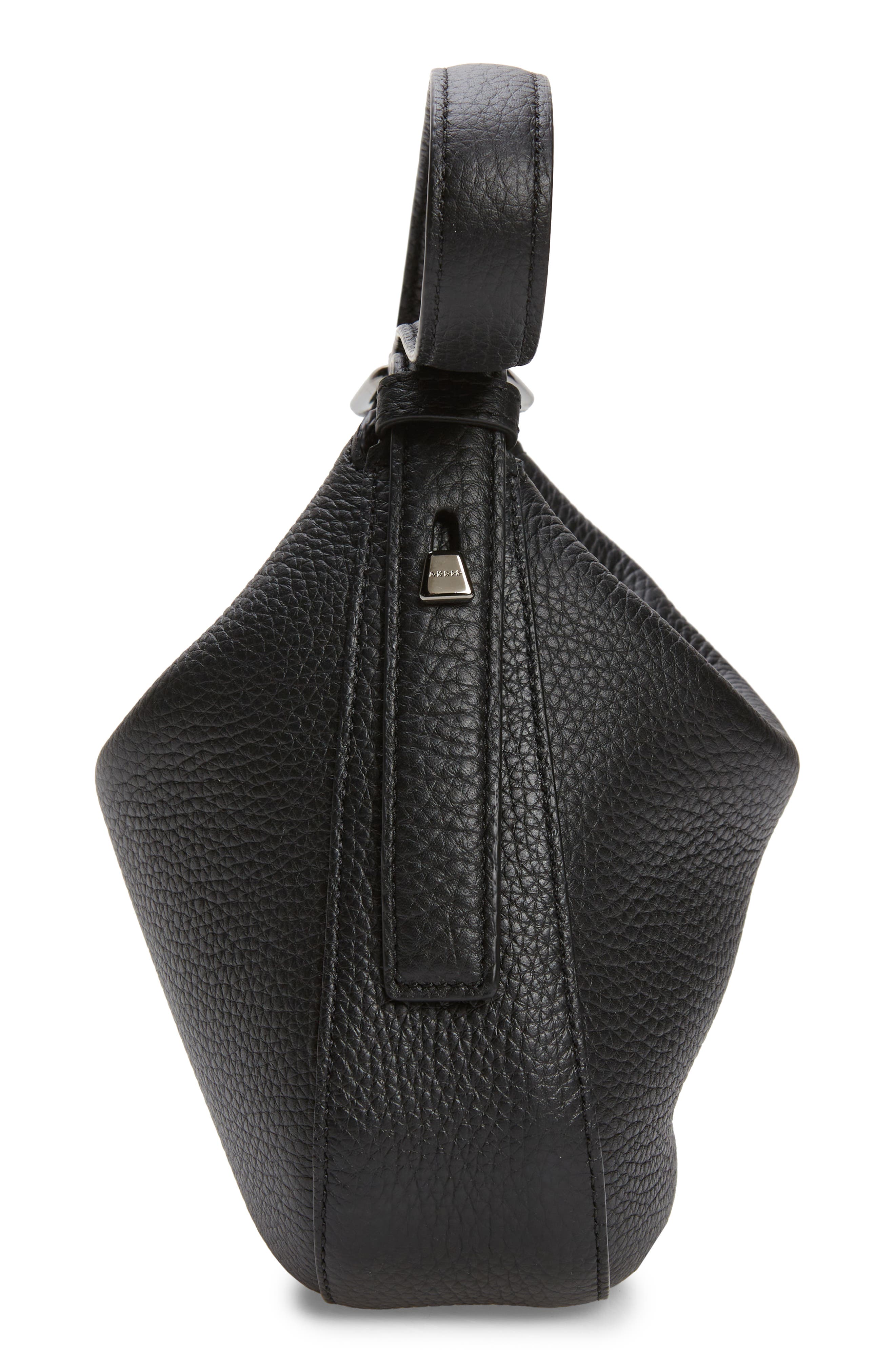 Akris Mini Anna Leather Hobo Bag, Alternate, color, 