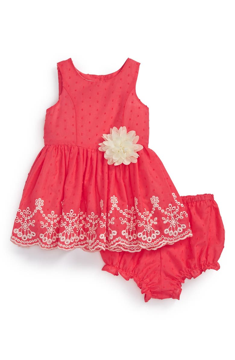 Pippa & Julie Embroidered Border Sleeveless Dress (Baby Girls) | Nordstrom