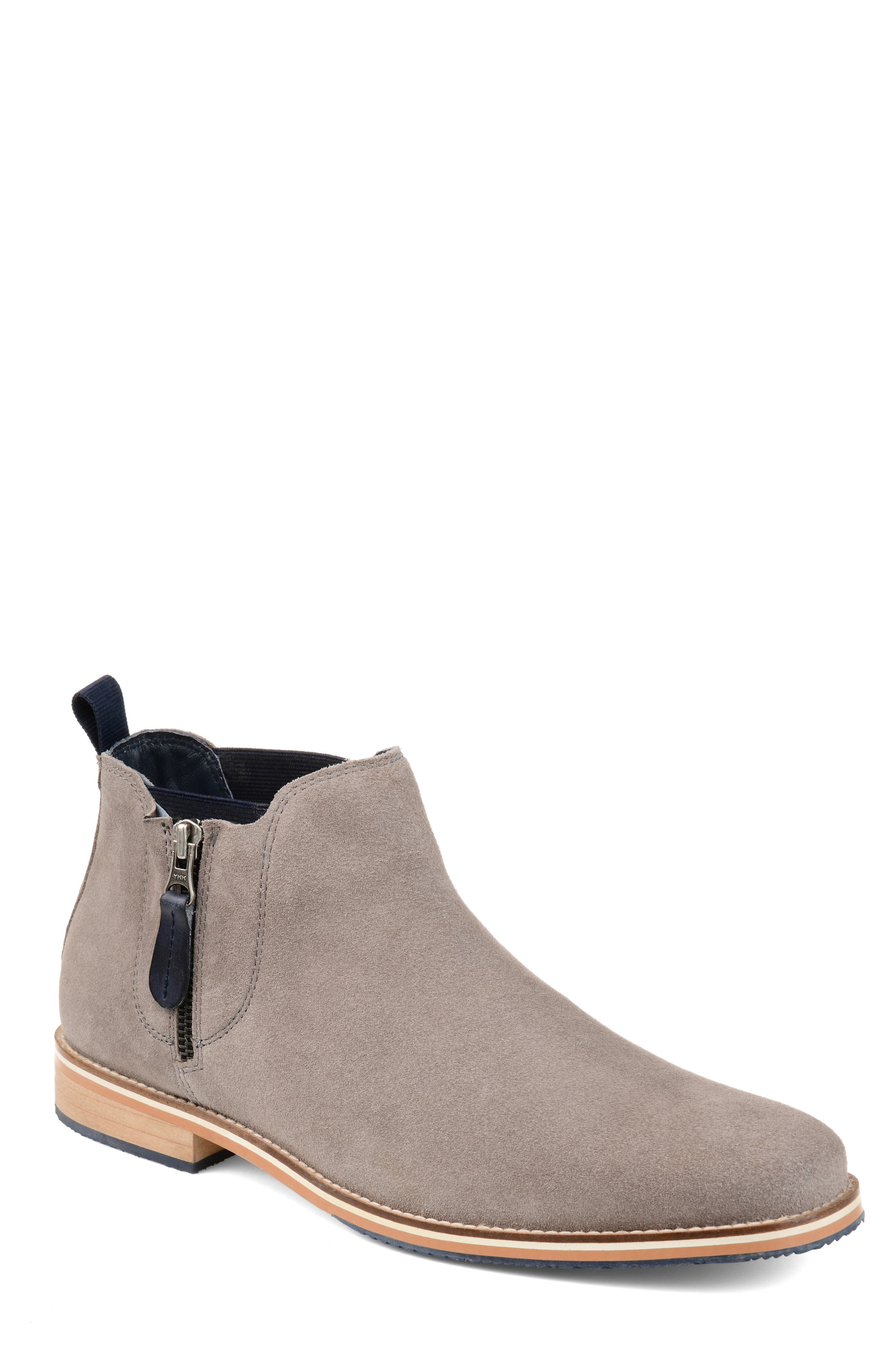 Thomas And Vine Smash Zip Chelsea Boot, Grey
