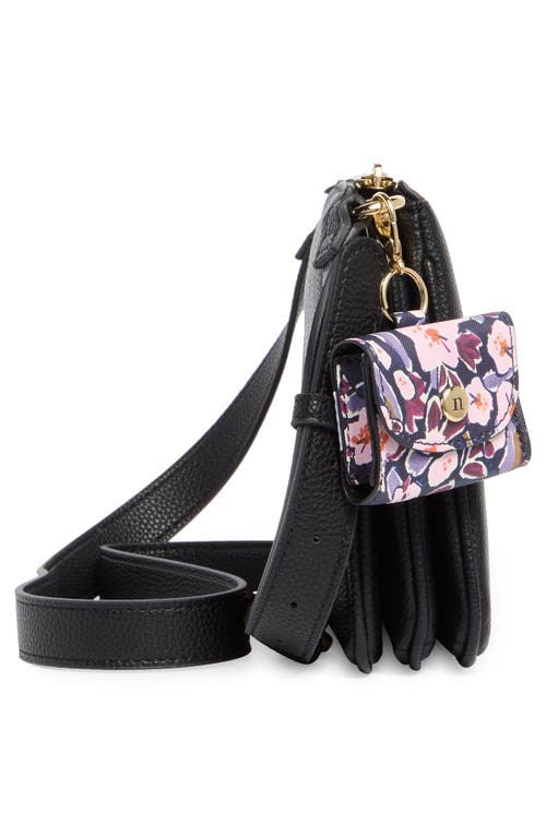 Nanette Lepore Triple Section Crossbody Bag In Black