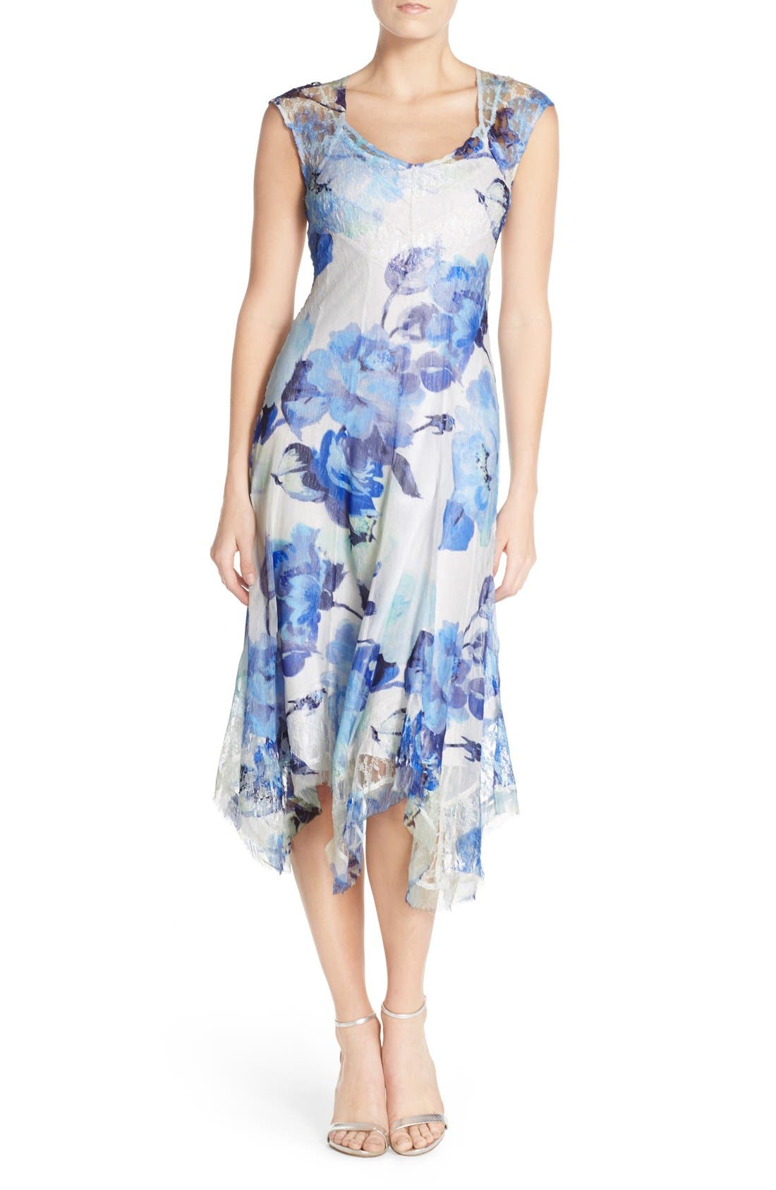 Komarov Floral Print Chiffon ALine Dress Nordstrom