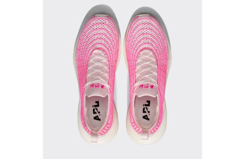 Shop Apl Athletic Propulsion Labs Techloom Zipline Sneakers In Bleached Pink/fusion Pink