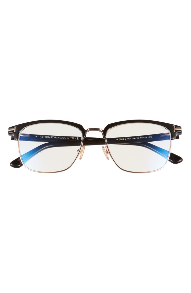 TOM FORD 54mm Blue Light Blocking Glasses & Clip-On Sunglasses | Nordstrom