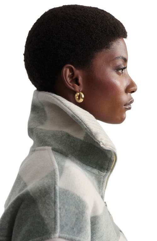 Varley Adriana Relaxed Fleece Coat In Lily Macro Check
