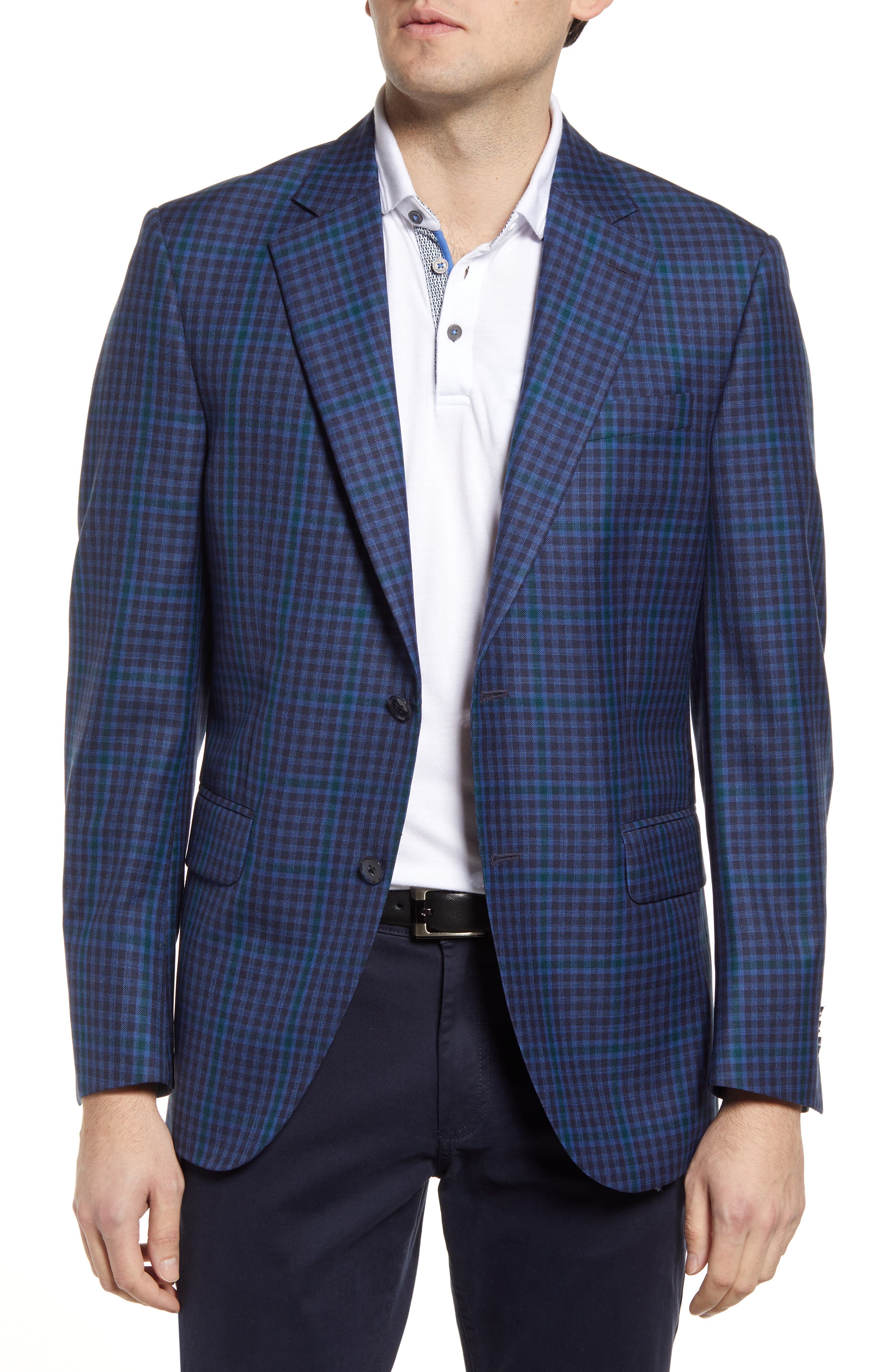 Franklin Tailored Mens Tonal Large Check Sportcoat