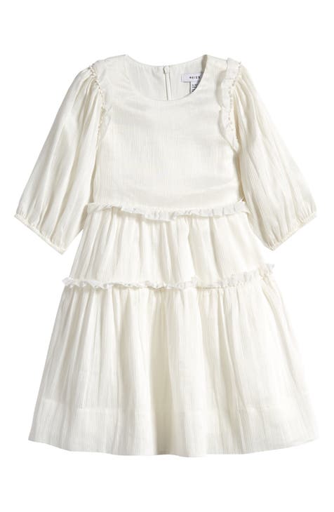 Kids' Tash Tiered Linen Blend Dress (Little Kid & Big Kid)