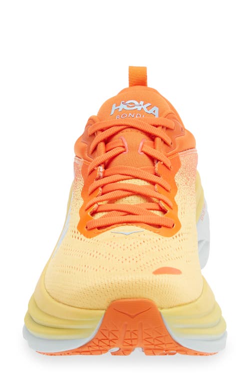 Shop Hoka Bondi 8 Running Shoe In Puffins Bill/amber Yellow