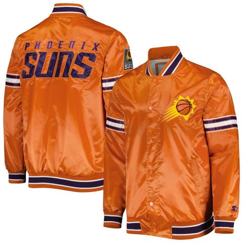 Starter Orange Detroit Tigers Slider Satin Full-Snap Varsity Jacket