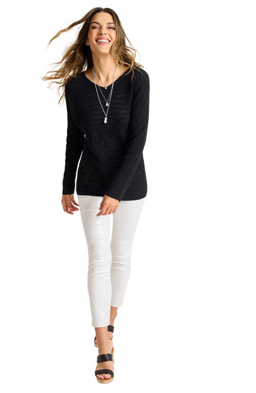 Shop Tommy Bahama Jewel Bay Mini Sequin Sweater In Black