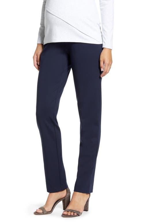 Angel Maternity Straight Leg Maternity Trousers in Navy
