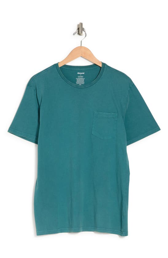 Abound Pocket Acid Wash T-shirt In Teal Gloss