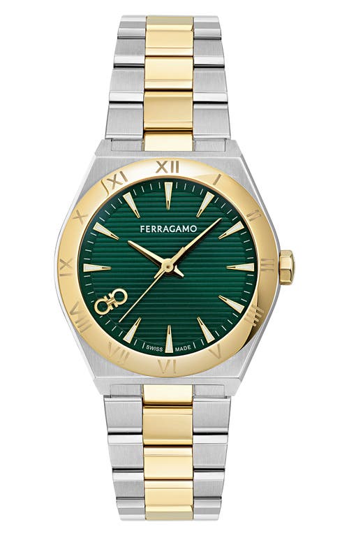 Ferragamo Vega Upper East Bracelet Watch In Two Tone