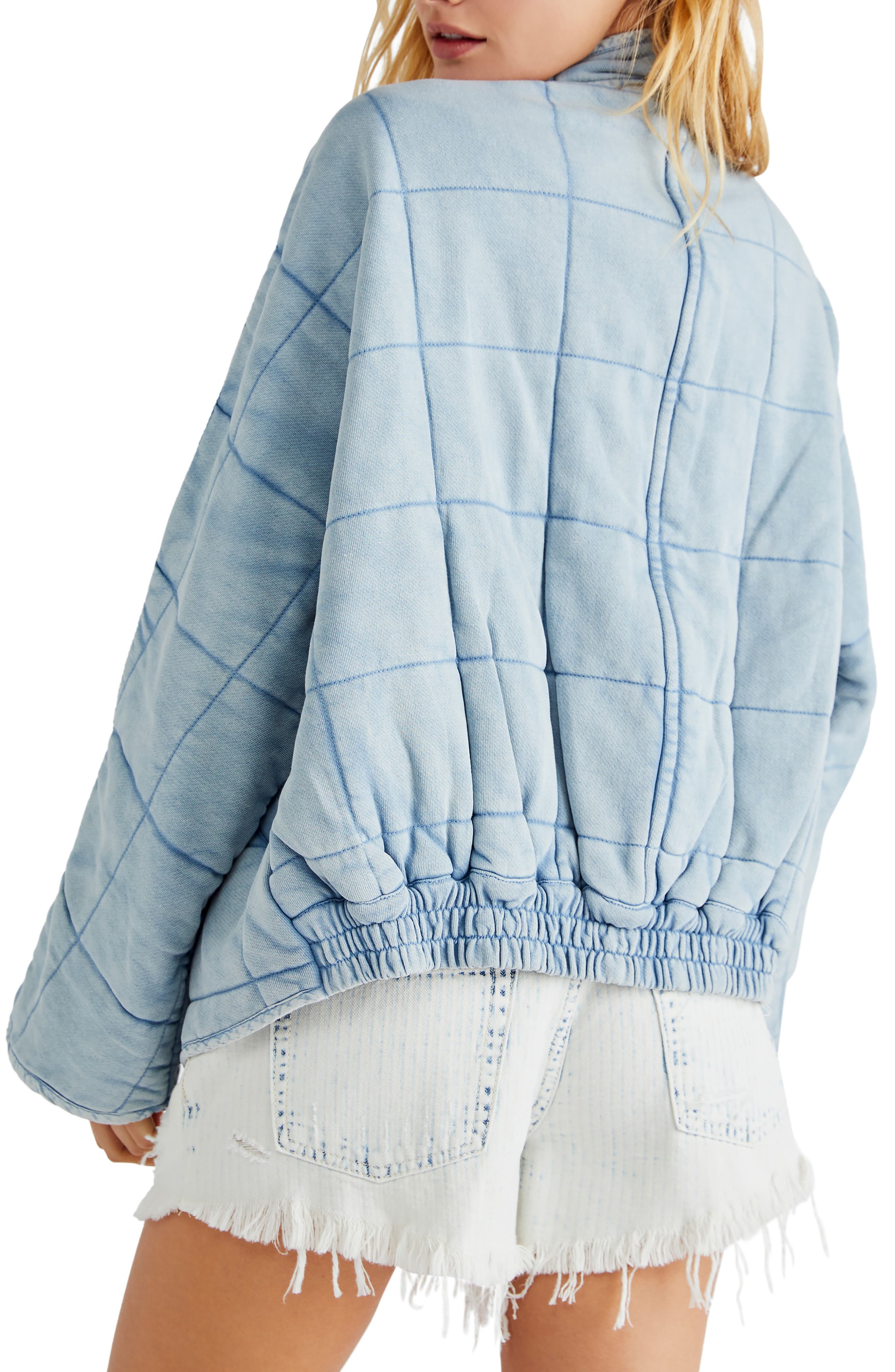 dolman sleeve quilted jacket