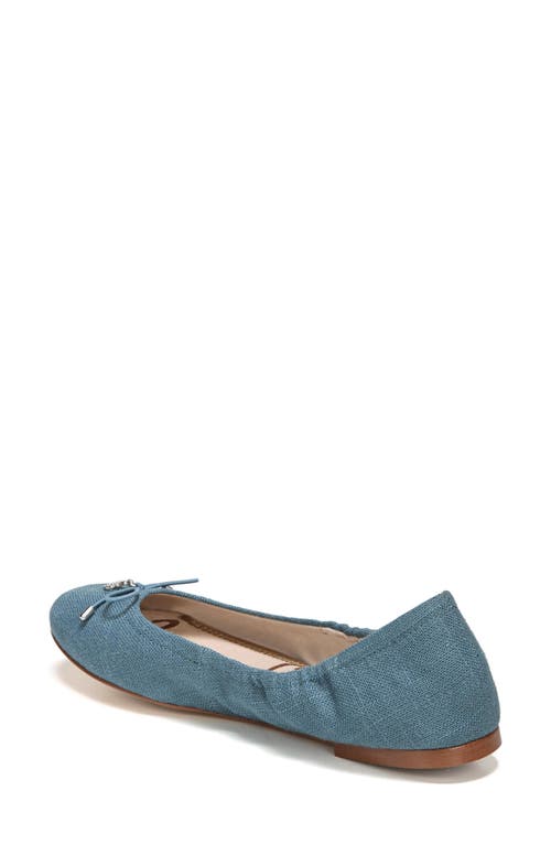 Shop Sam Edelman Felicia Flat In Denim Blue Fabric