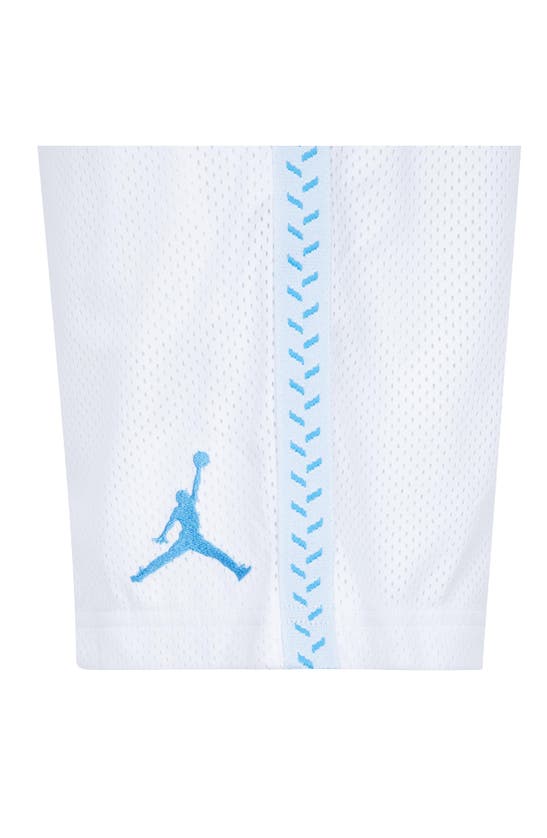 Shop Jordan Kids' Dri-fit Flight Mvp Mesh Basketball Shorts In White