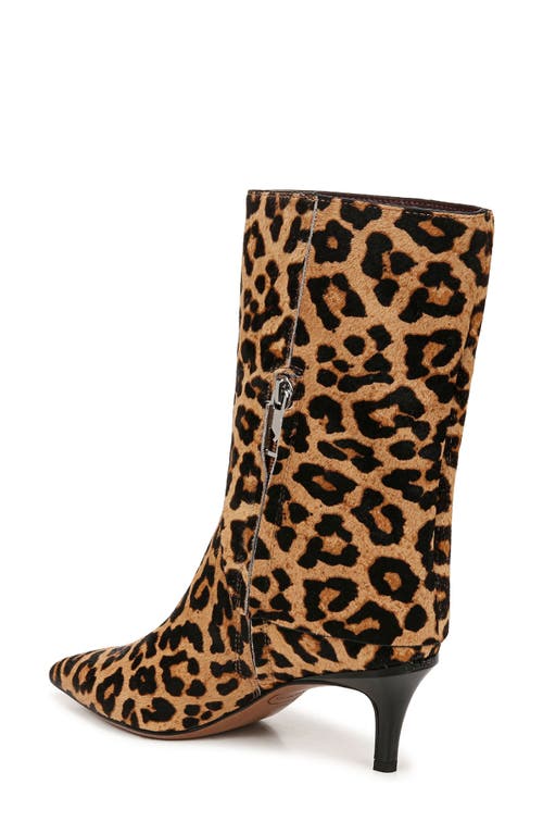 Franco Sarto Alberta Mid Shaft Boots In Brown Leopard
