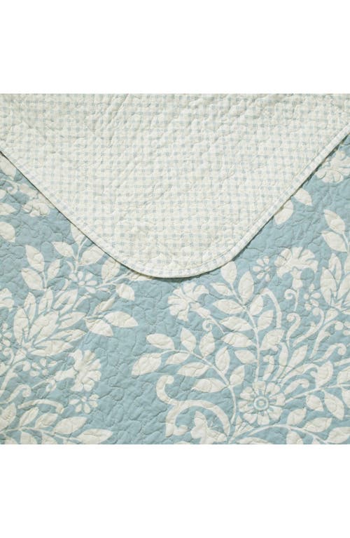 Laura Ashley Rowland Twin Quilt & Sham Set In Breeze Blue
