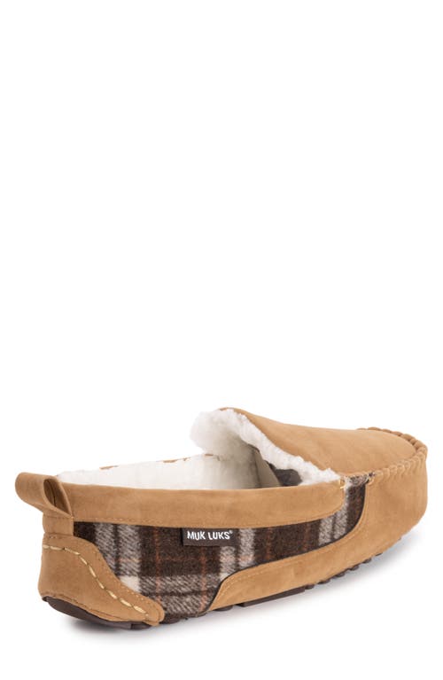 Muk Luks Emmett Faux Shearling Lined Slipper In Camel