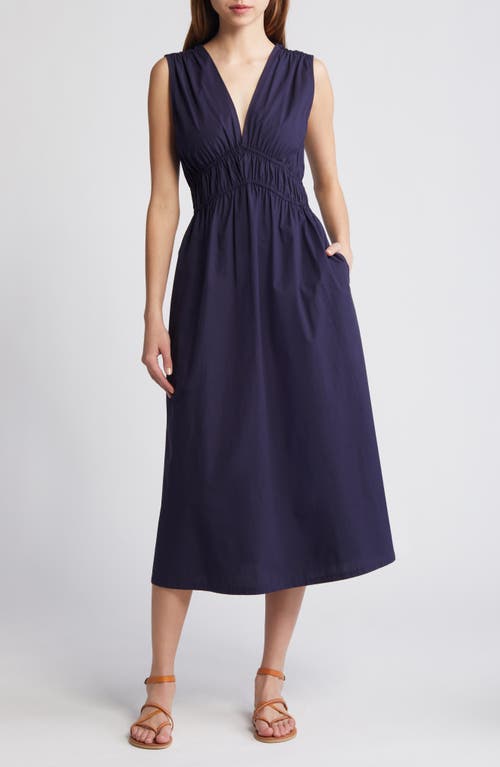 Shop Xirena Xírena Cyra Sleeveless Midi Dress In Darkest Navy