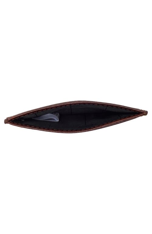 Ted Baker London Cavendish Pebbled Cardholder In Tan