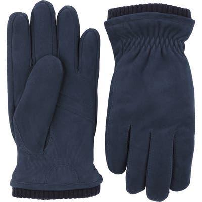 Hestra Nathan Suede Gloves, Blue