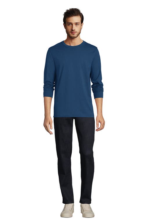 Shop Lands' End Super-t Long Sleeve T-shirt In Evening Blue