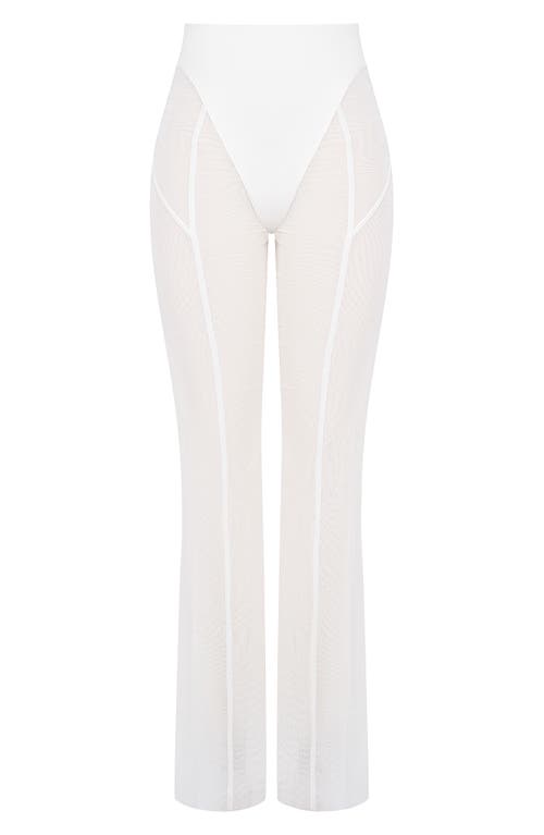 House Of Cb Avalon Mesh Pants In White