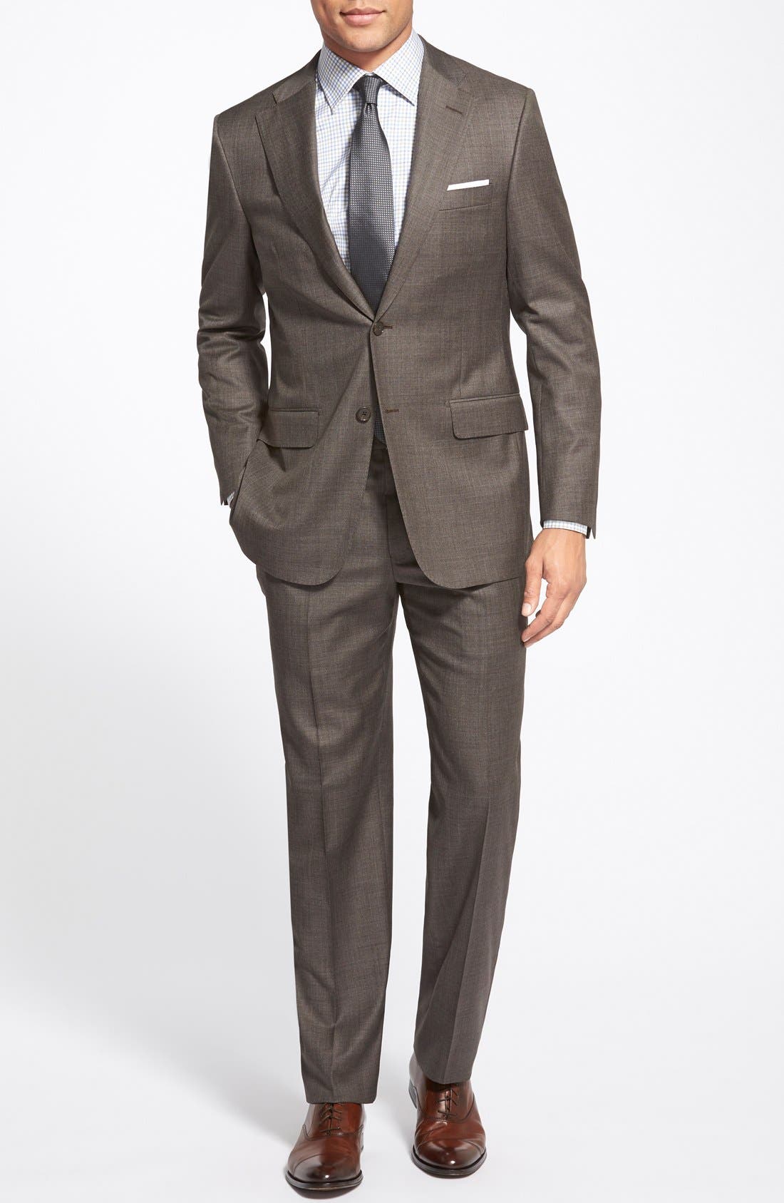 Hickey Freeman 'Traveler' Classic Fit Plaid Wool Suit | Nordstrom