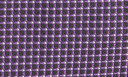 Ralph Lauren Purple Label Bond St. Solid Silk Tie In Navy/purple