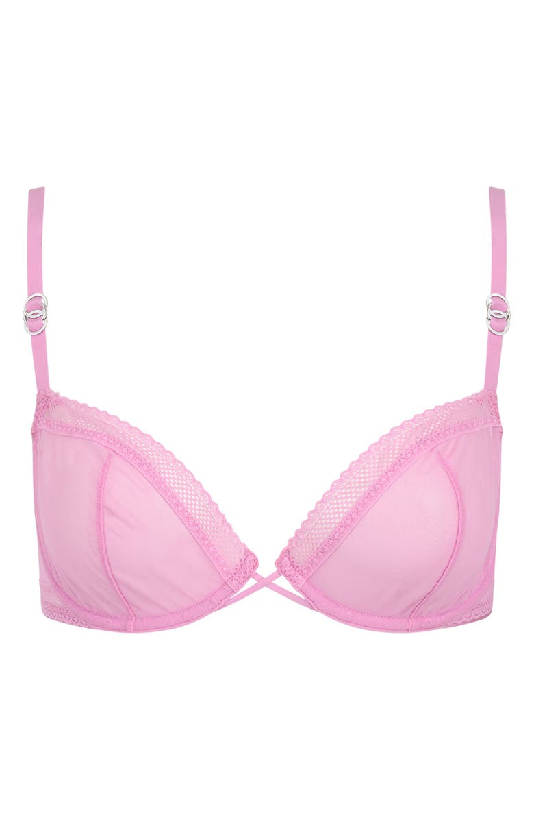 Love, Vera Unlined Mesh Underwire Demi Bra Nordstrom