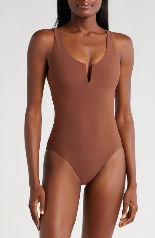 BONDI BORN Verity Underwire One-Piece Swimsuit Cocoa at Nordstrom,