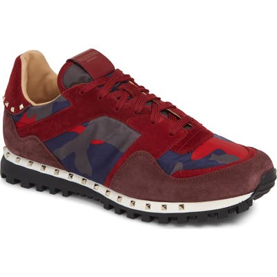 Valentino Garavani Studded Sneaker, Red