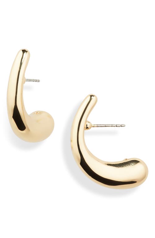 Nordstrom Curved Droplet Stud Earrings in Gold at Nordstrom