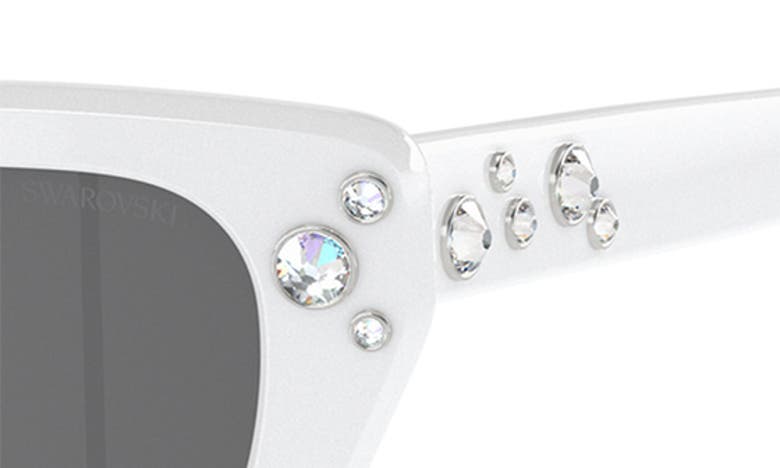 Shop Swarovski 54mm Pillow Sunglasses In White