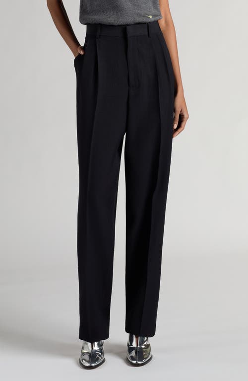 Bottega Veneta Double Pleat Straight Leg Pants Blue/Black at Nordstrom, Us