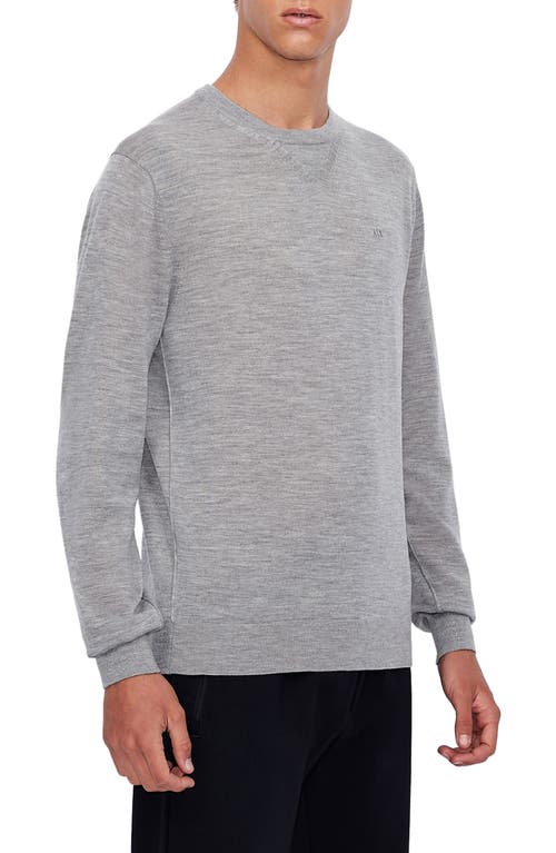 Crewneck Wool Sweater in Alloy Grey