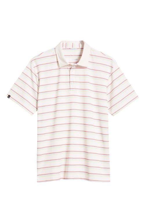 Shop Swannies Cullen Stripe Golf Polo In Vintage White