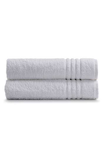Ella Jayne Home Solid Cotton 2-piece Bath Towel Set In White