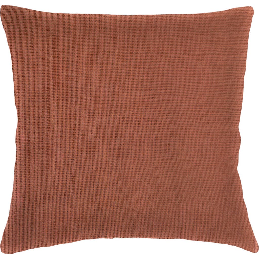 Anaya So Soft Linen Euro Pillow With Down Insert In Rustic Orange
