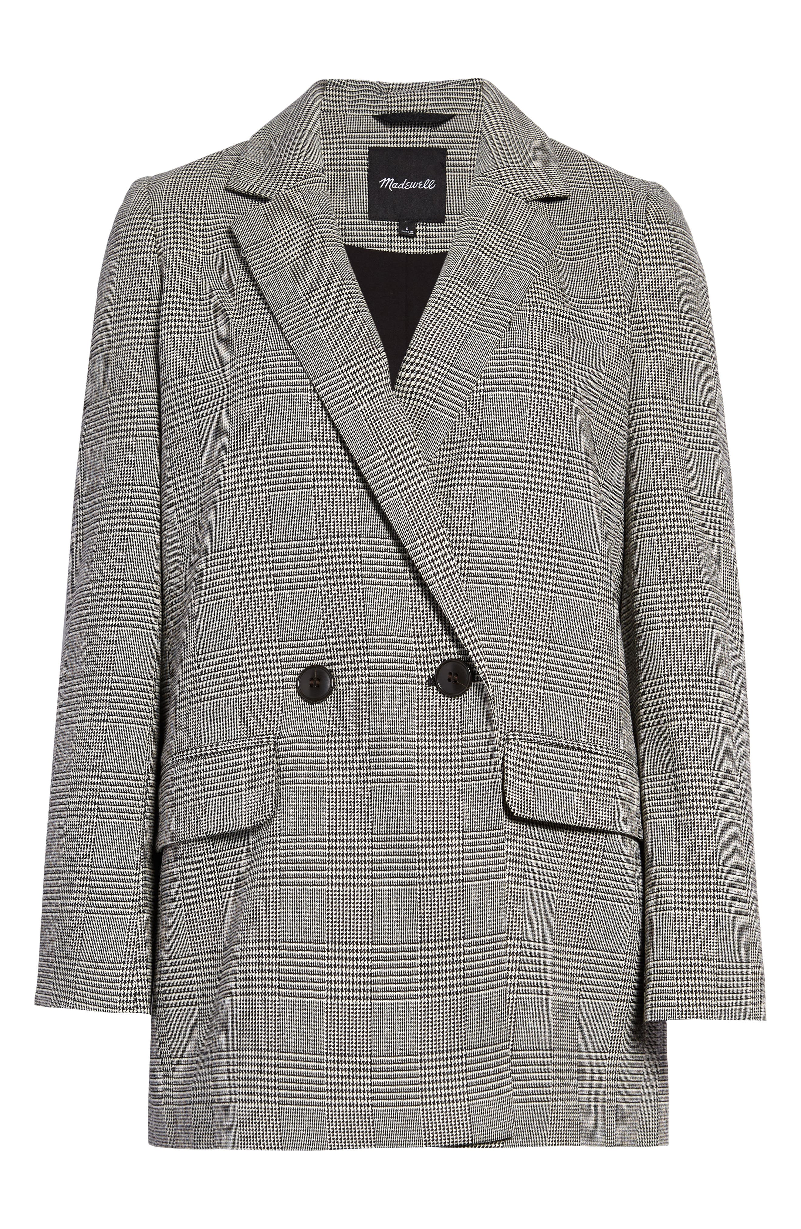 grey check blazer womens
