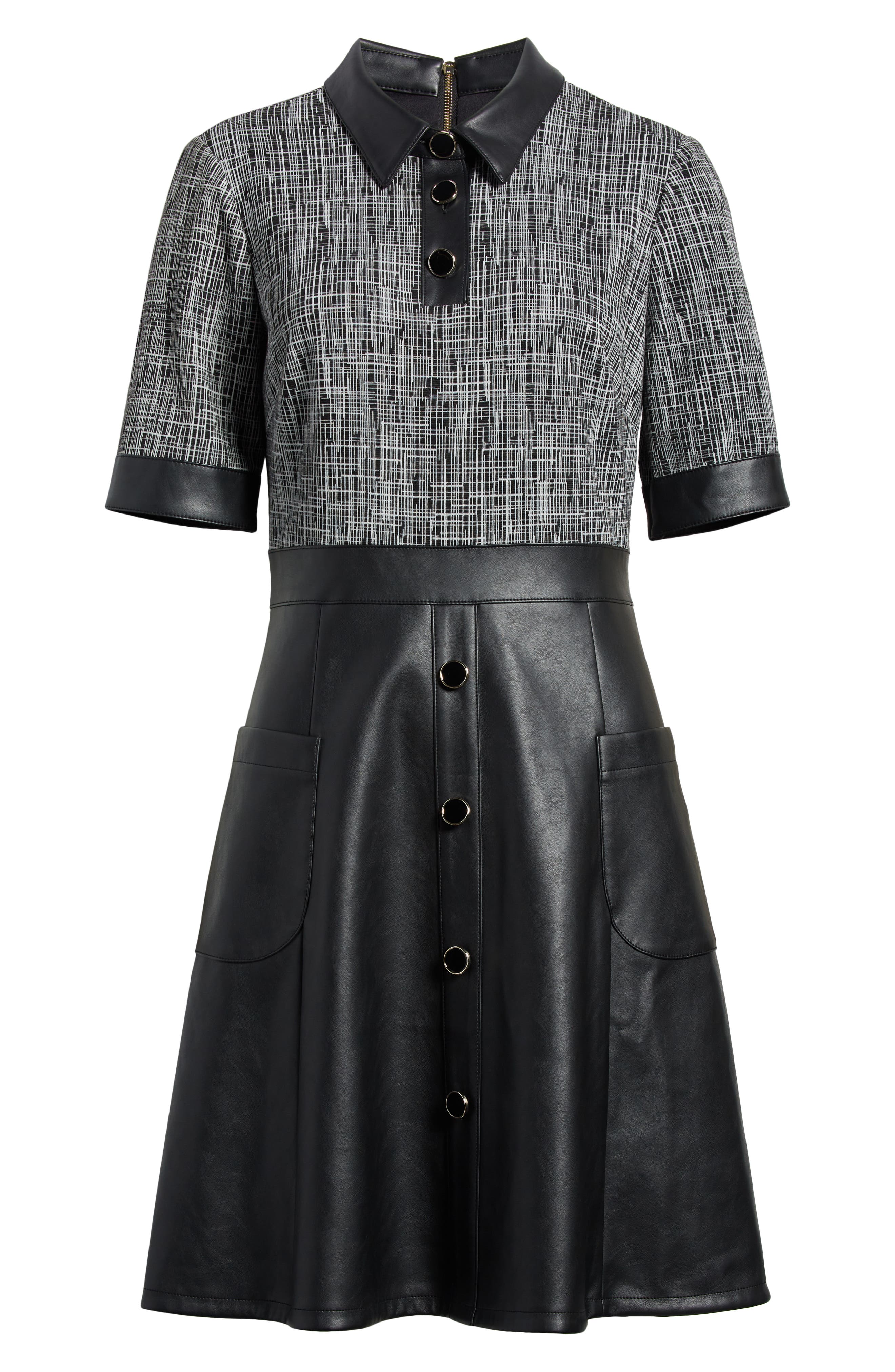 Eliza J Mixed Media ALine Dress Nordstrom