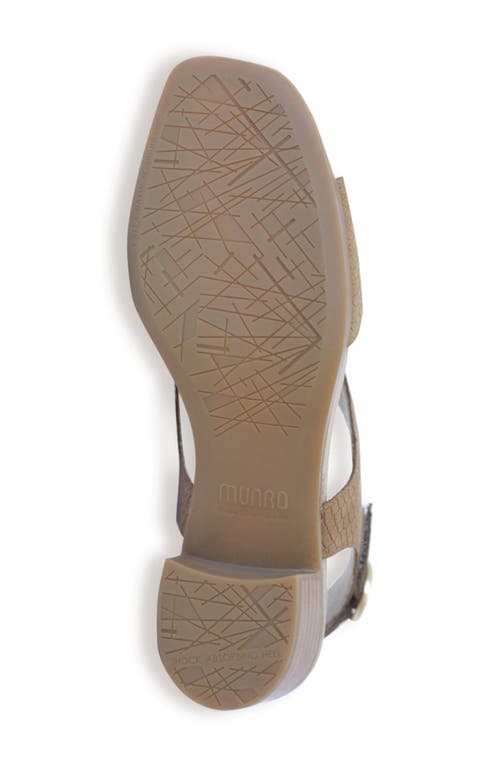 Munro Jenny Sandal In Medium Tan Lizard Nubuck