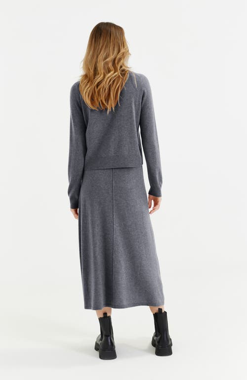 Chinti & Parker Wool & Cashmere Cropped Sporty Sweater In Grey