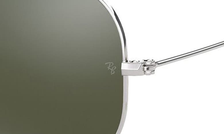 Ray Ban 3025 58mm Classic Aviator Sunglasses In Silver
