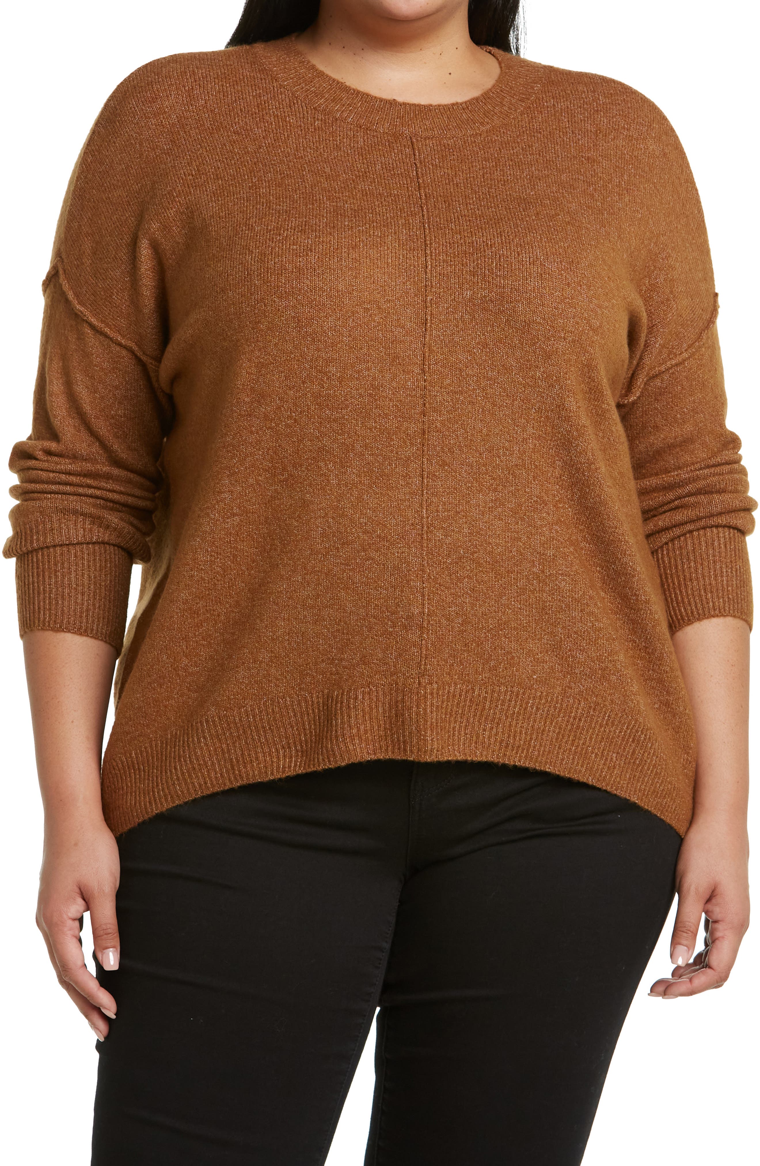 plus size brown sweaters