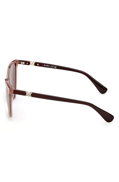 Shop Max Mara 58mm Gradient Butterfly Sunglasses In Beige/other/gradient Brown