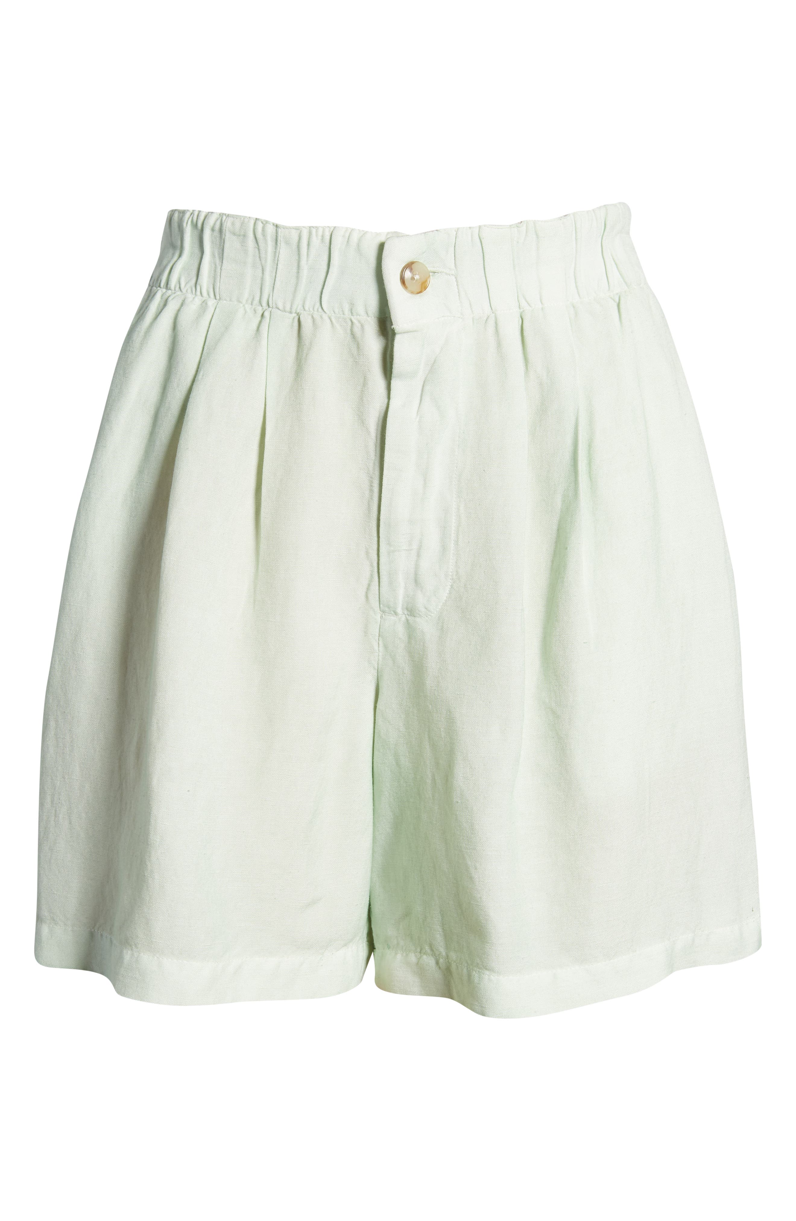 Pleated Linen Blend Shorts | Nordstrom