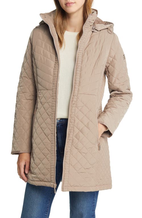 Gallery Quilted Jacket in Taupe Grey 