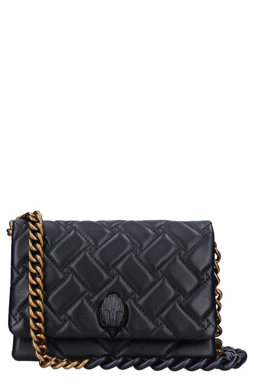 Kurt Geiger London Mini Kensington Quilted Leather Crossbody Bag in Charcoal at Nordstrom